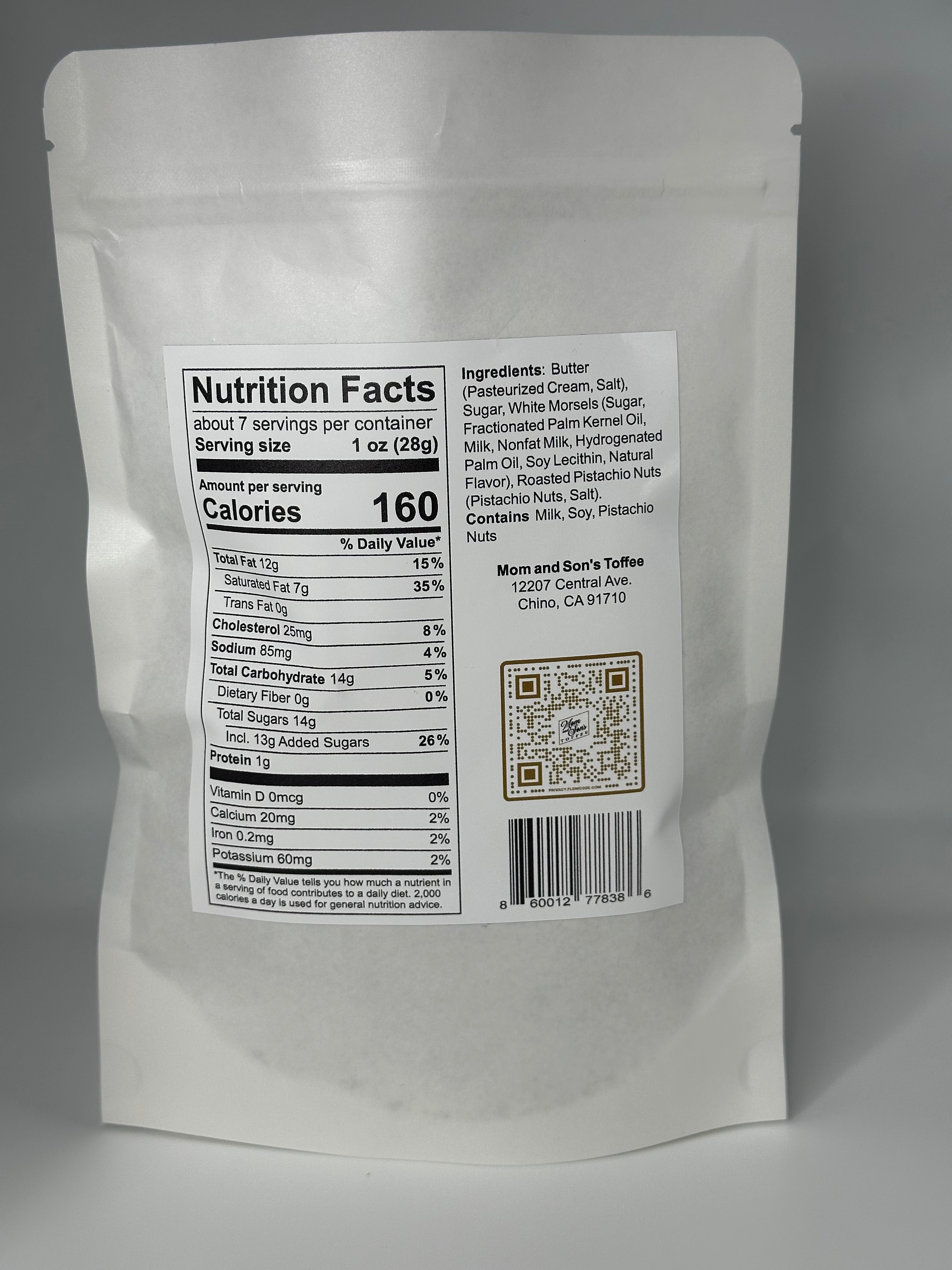 Pistachio Pearl Toffee